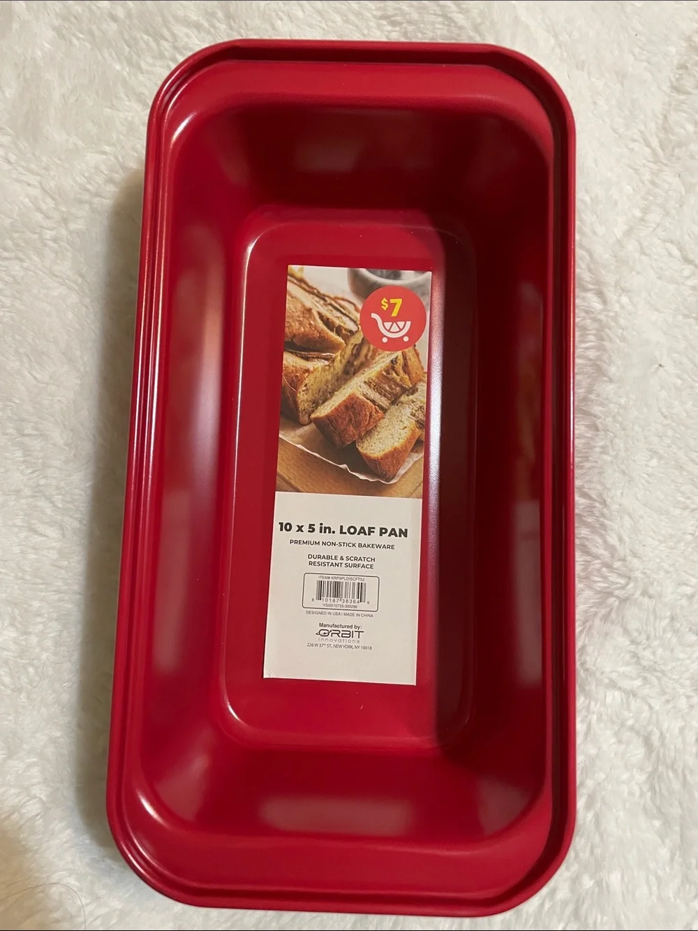 Red 10 x 5 in. Non-Stick Loaf Pan